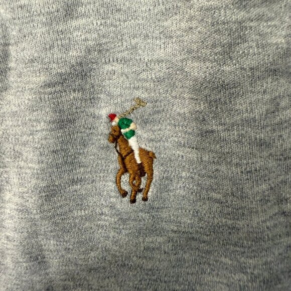 POLO Ralph Lauren Gray Polo Short Sleeve Shirt, Sz Medium, Pima Soft Touch - Picture 5 of 6